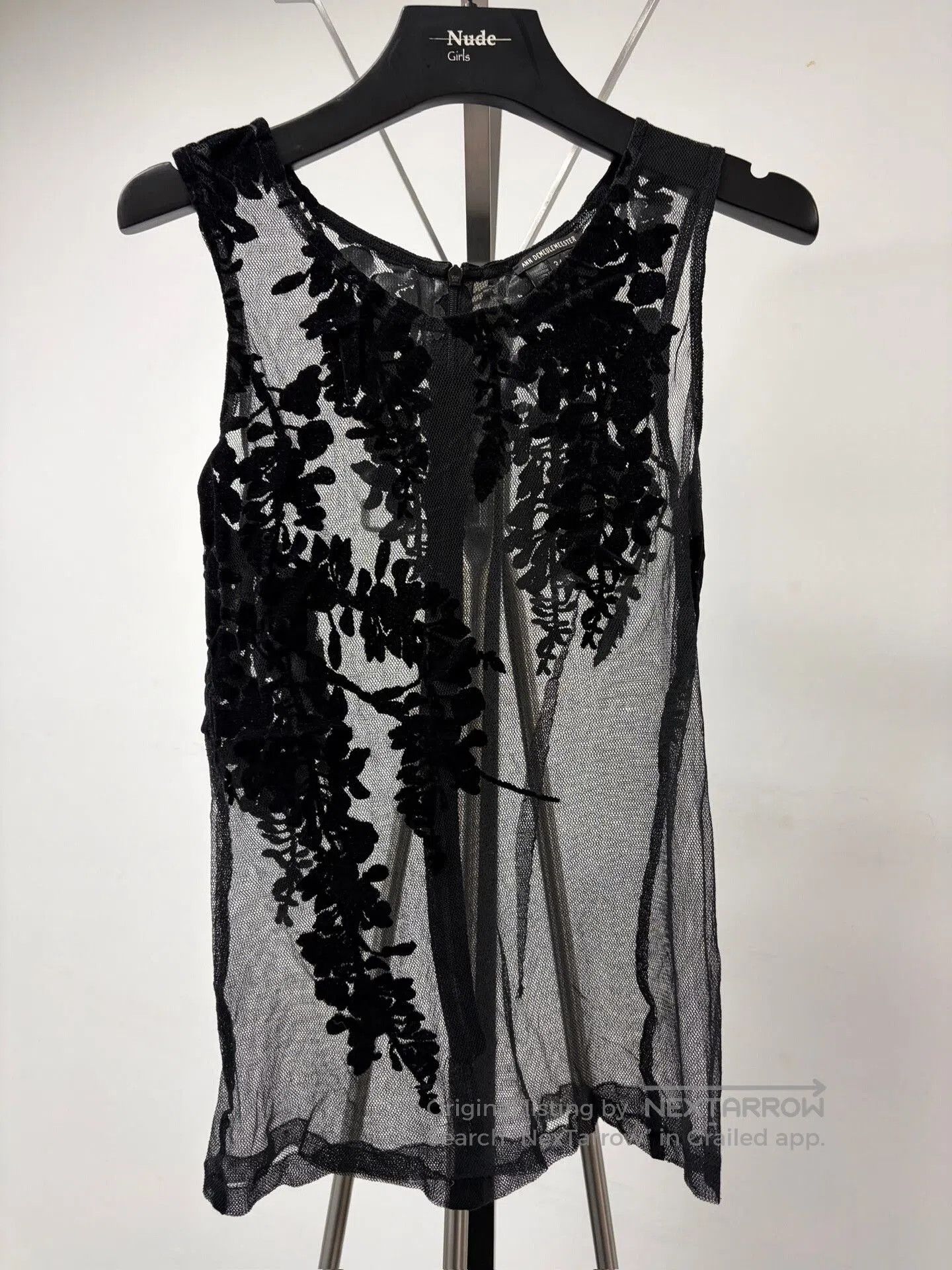 Ann Demeulemeester Sheer Floral Top.