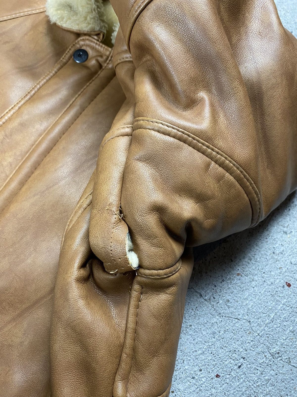 Vintage Shearling leather jacket brown vintage Size US XL / EU 56 / 4 - 7 Thumbnail