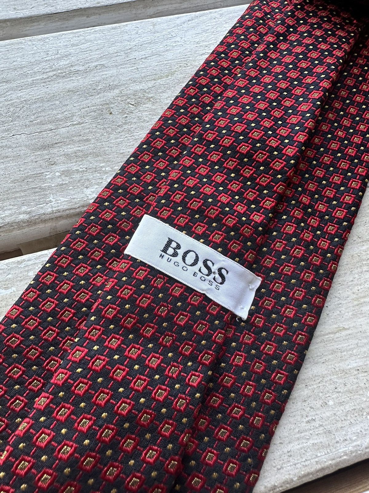 Designer × Hugo Boss 🚨RARE Hugo Boss Tie old money style Blue luxury monogram Size ONE SIZE - 3 Thumbnail
