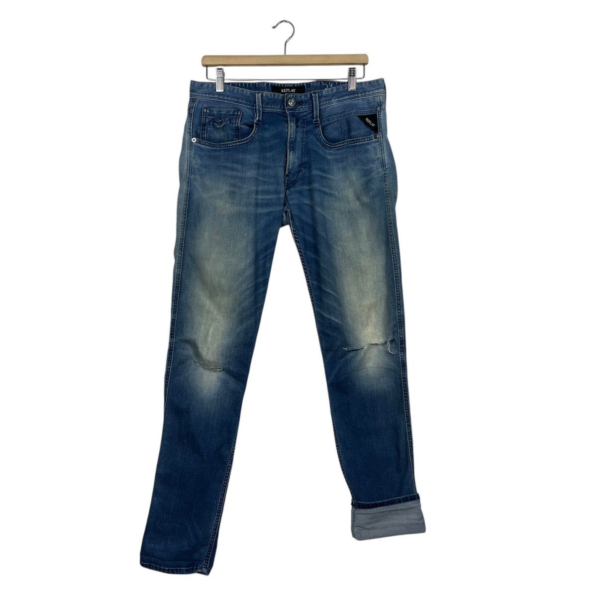 Replay Vintage Replay Distressed Denim Jeans Size US 32 / EU 48 - 11 Thumbnail