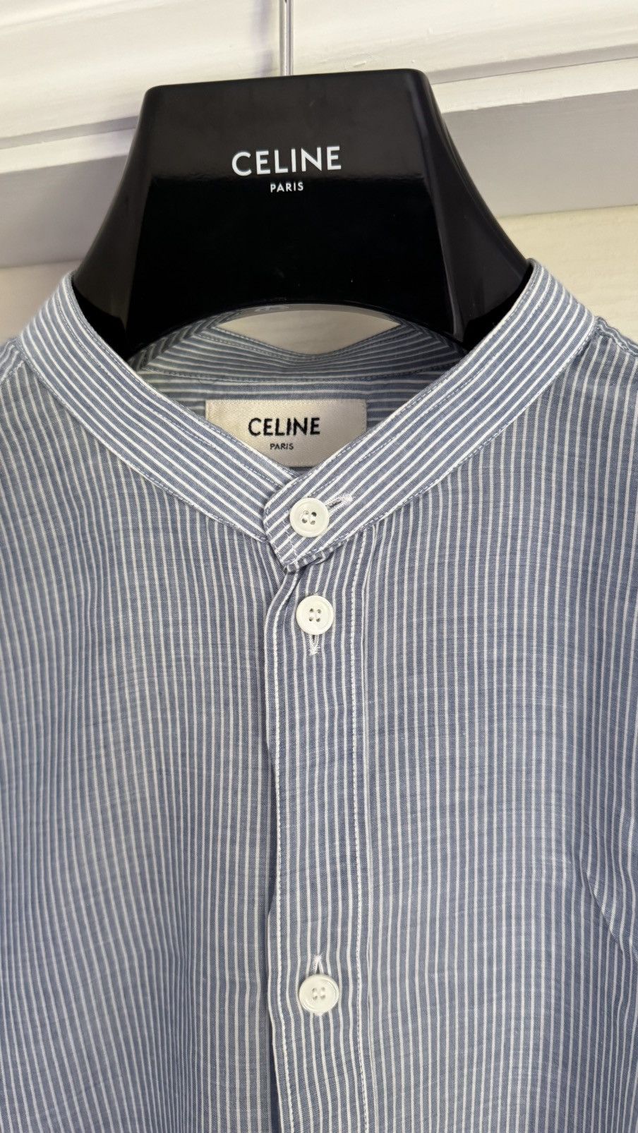 Celine Celije Shirt in Cotton Chine sz39 Size US S / EU 44-46 / 1 - 2 Thumbnail