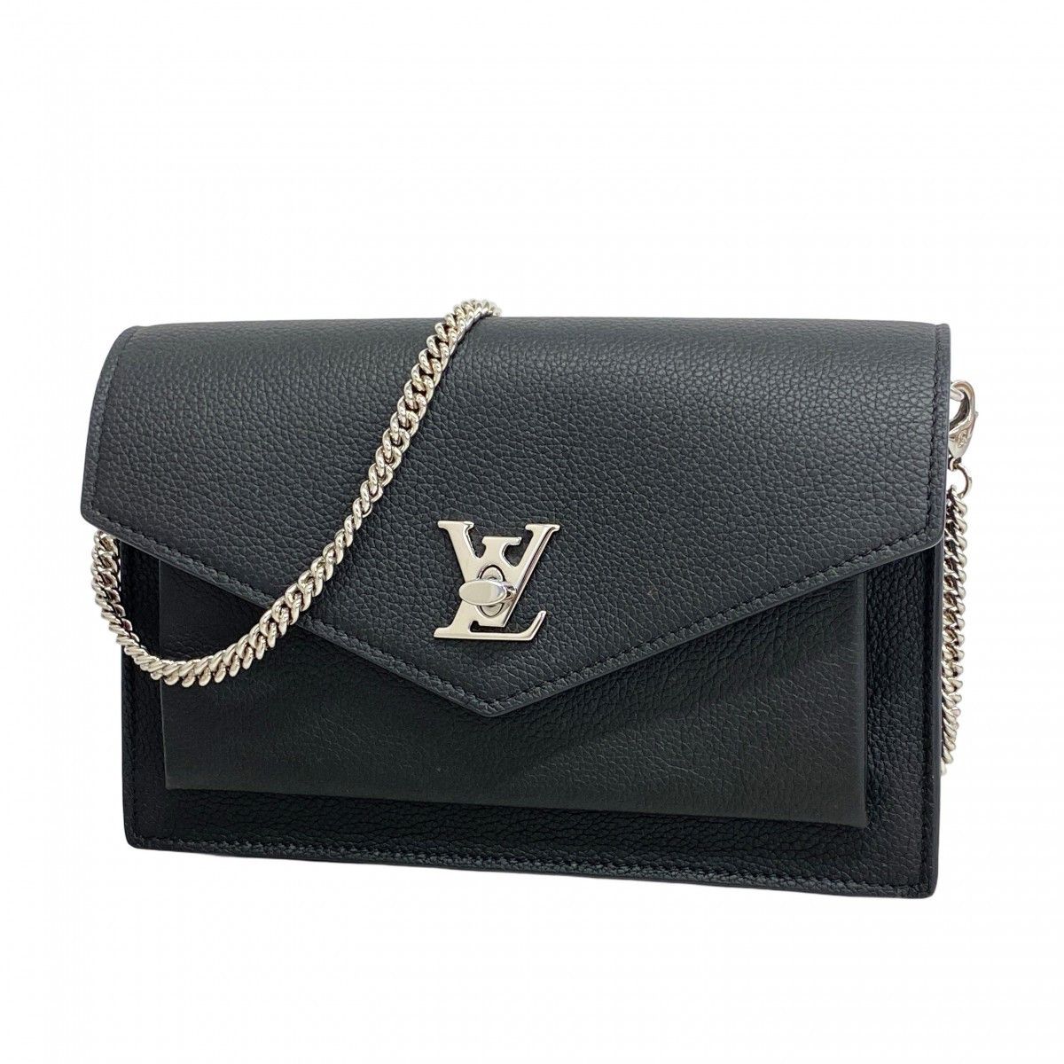 Louis Vuitton Shoulder Bag Pochette Lock Me Chain M63471 Noir Ladies, Women's