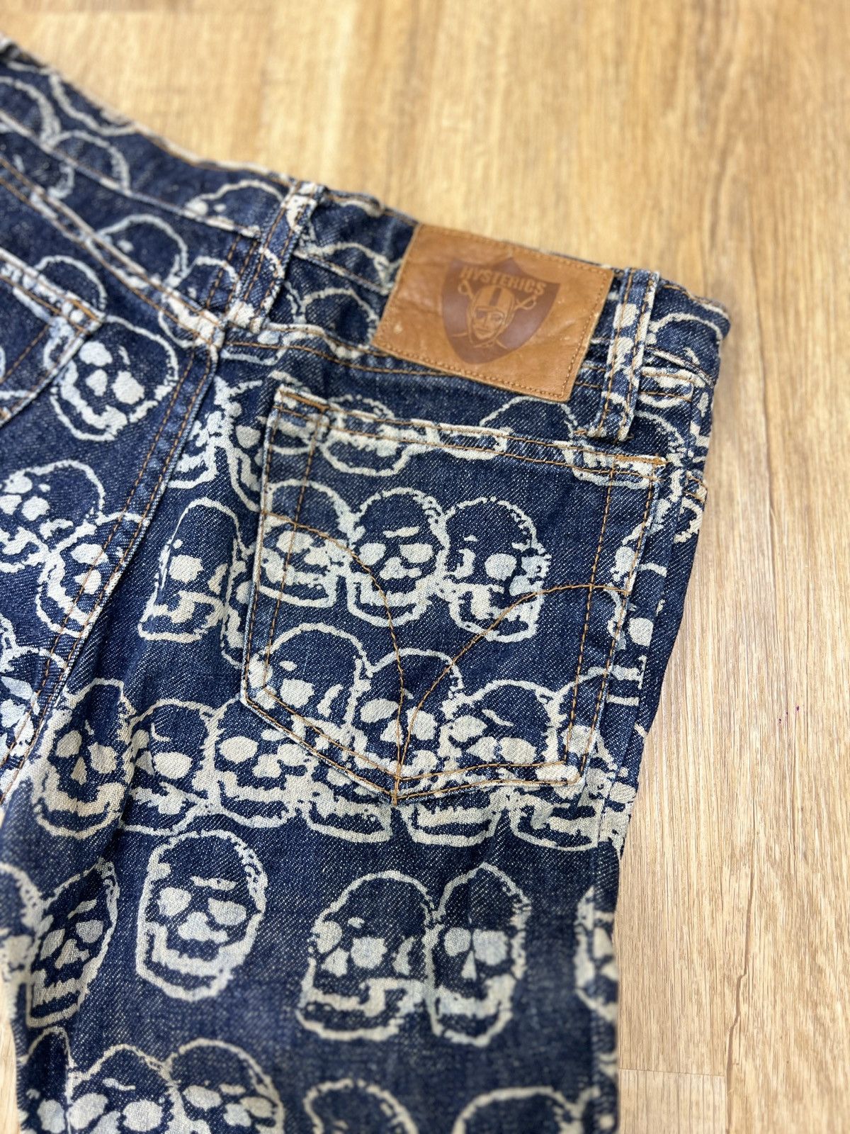 Designer × Hysteric Glamour × Japanese Brand HYSTERIC GLAMOUR FULL PRINT SKULL JAPANESE BRAND DENIM Size US 27 - 5 Thumbnail