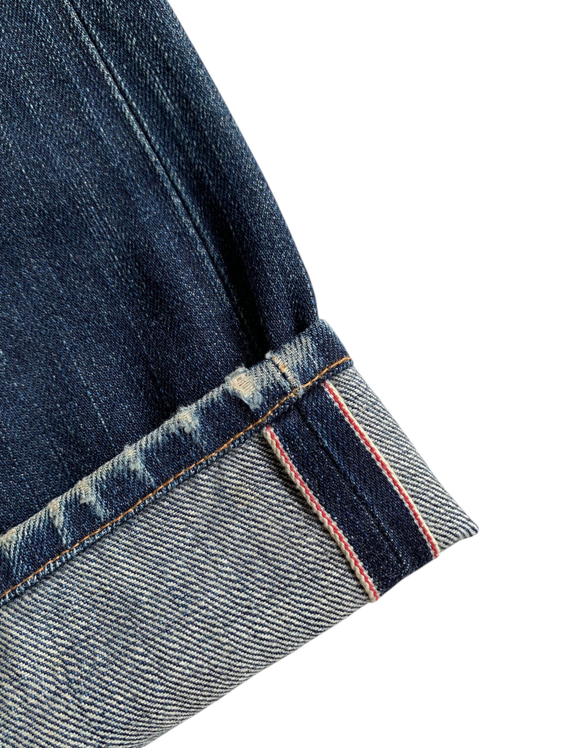 Kapital EDWIN SELVEDGE 505zx FADED &RUSTY DISTRESSED DENIM Size US 33 - 7 Thumbnail