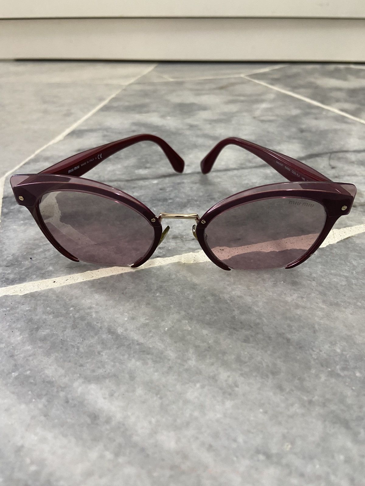 Miu Miu Miu Miu Pink Mirrored Sunglasess Size ONE SIZE - 1 Thumbnail