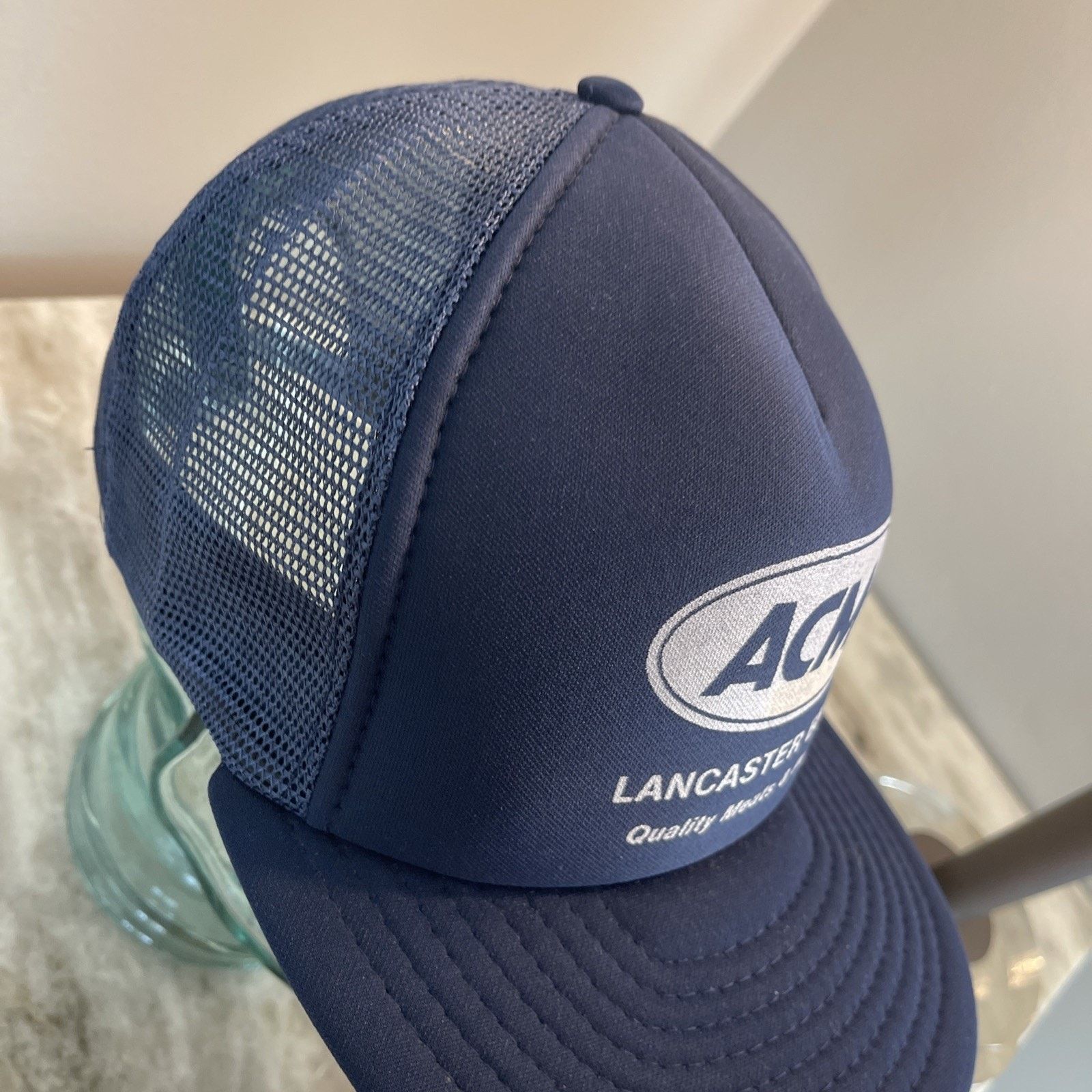 Vintage Vtg 1980’s Trucker Hat Snapback Cap ACME Lancaster Brand 8 Size ONE SIZE - 7 Thumbnail