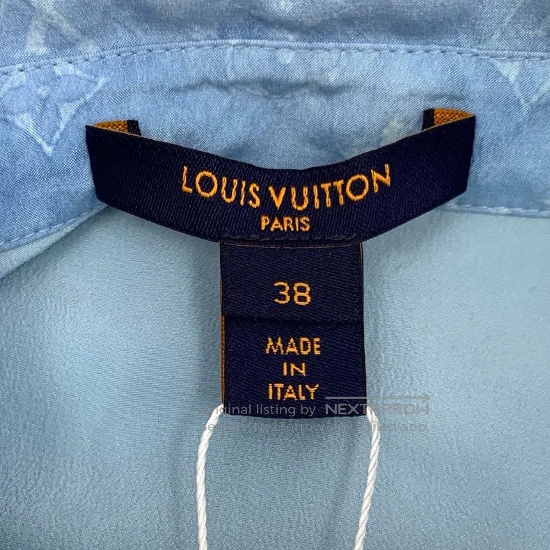 Louis Vuitton Louis Vuitton 22 blue logo, full print, mulberry silk lape Size XS / US 0-2 / IT 36-38 - 5 Thumbnail