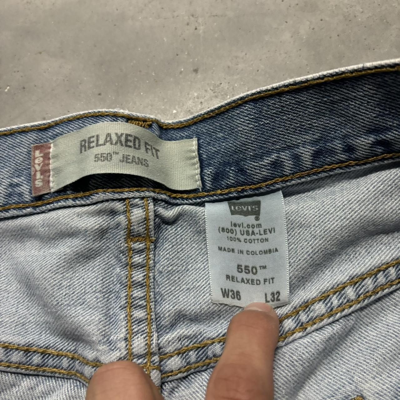 Levi's × Vintage Crazy Vintage Y2K/2000s Faded Light Wash Levi’s Distressed Denim Jeans! Size US 34 / EU 50 - 8 Thumbnail