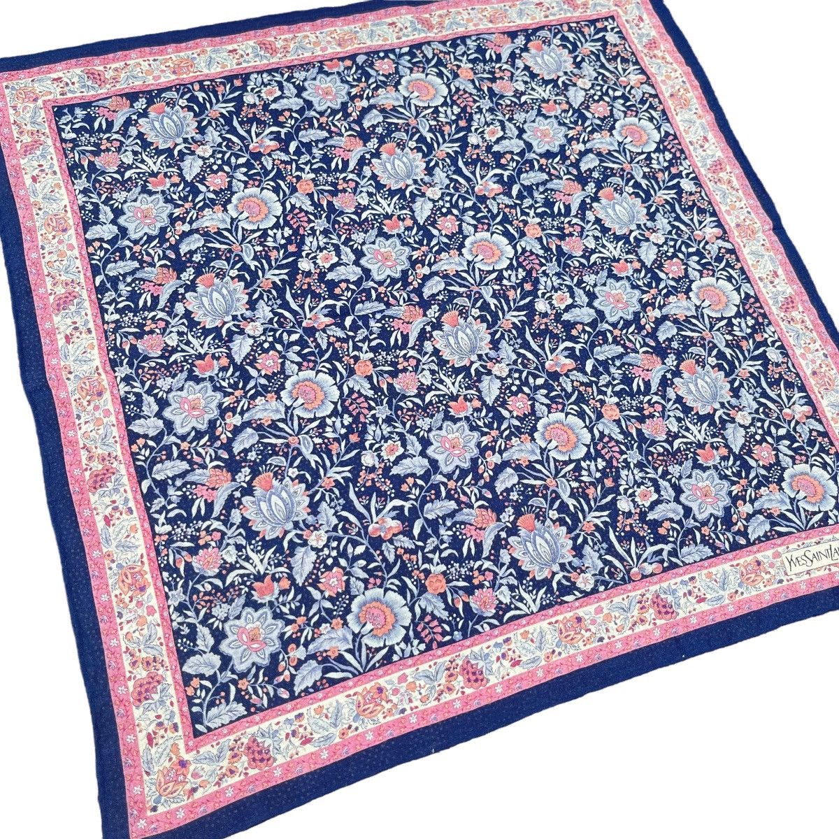 Yves Saint Laurent Yves Saint Laurent Floral Abstract Scarf Size ONE SIZE - 5 Thumbnail