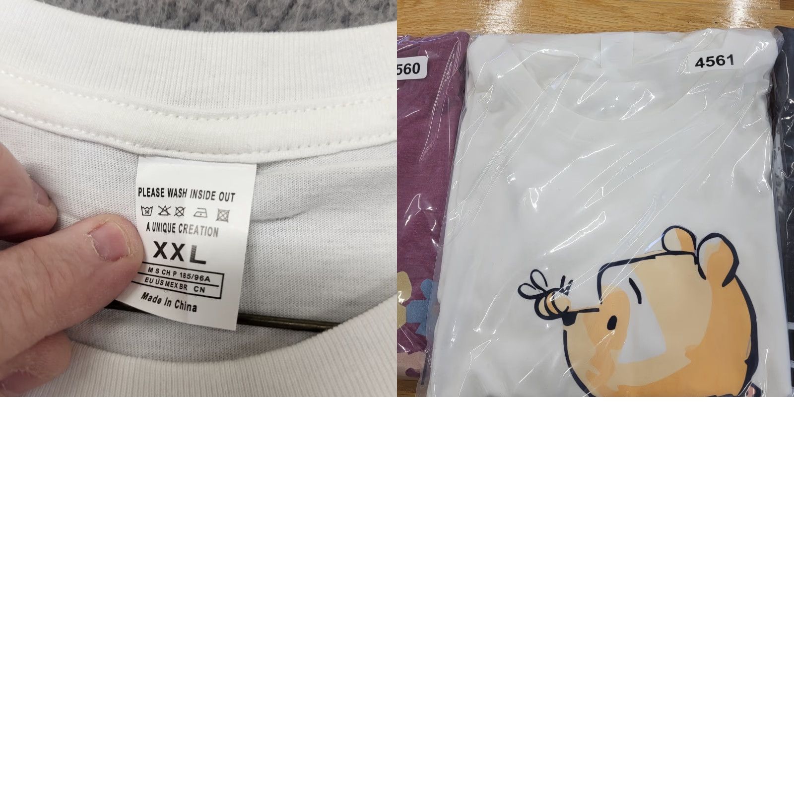 Disney Disney Winnie The Pooh T-SHIRT Adult Unisex XXL White Cartoon Tee Bee Honey Shirt Size US XXL / EU 58 / 5 - 8 Thumbnail