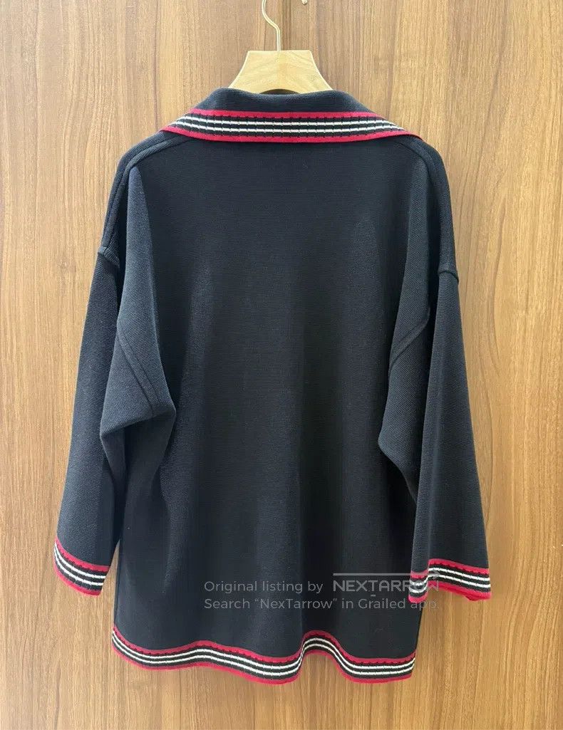Gucci Gucci Red and white striped knitted cardigan coat Size XS / US 0-2 / IT 36-38 - 2 Thumbnail