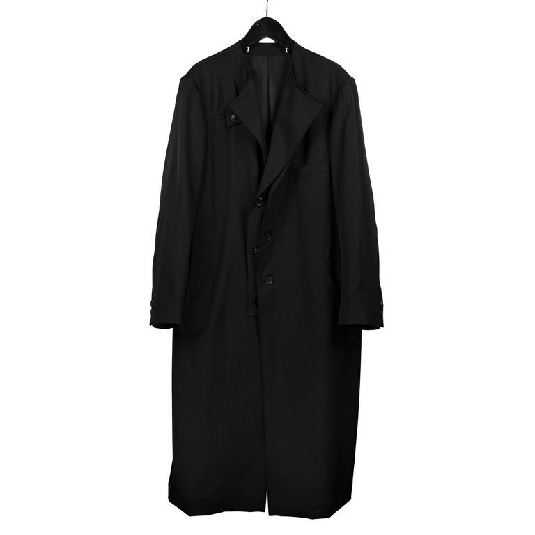 Yohji Yamamoto Yohji Yamamoto Homme Gabardine Left Double Spare Stand Coat Size US S / EU 44-46 / 1 - 10 Thumbnail