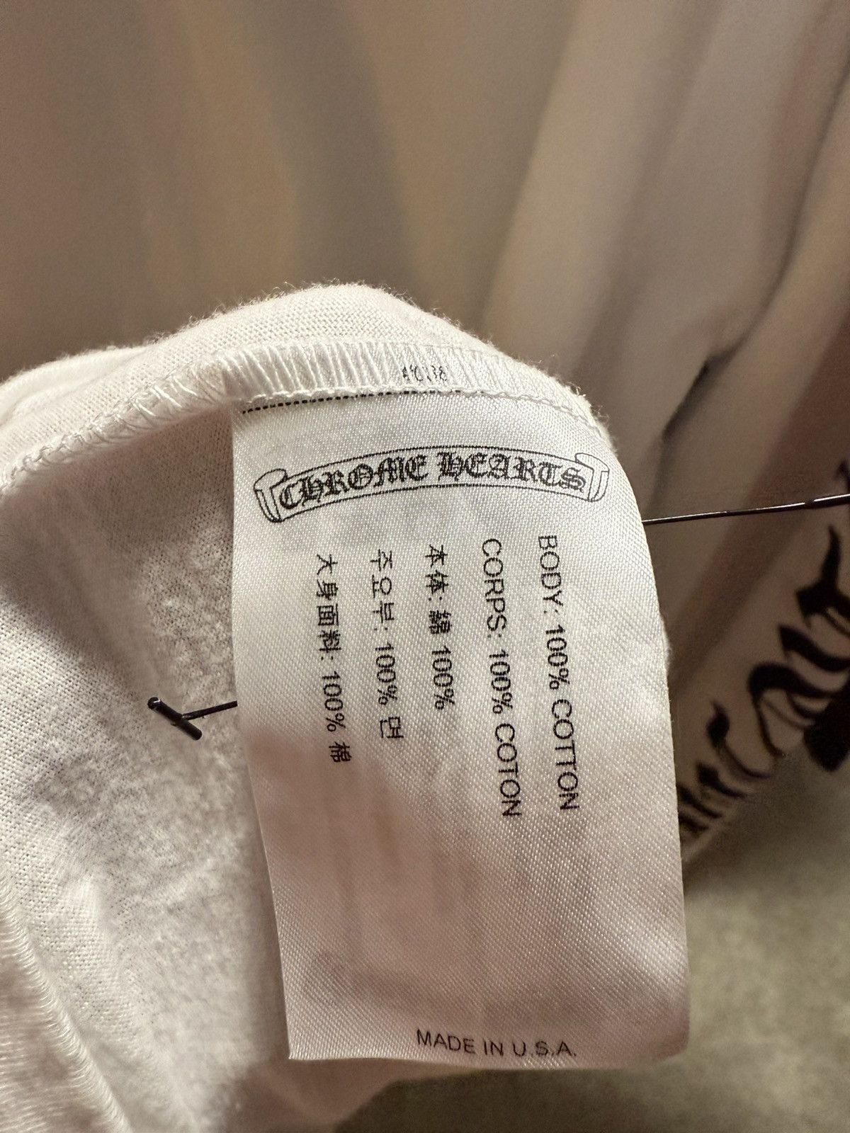 Chrome Hearts Chrome Hearts White Neck Logo Longlseeve Size US L / EU 52-54 / 3 - 3 Thumbnail