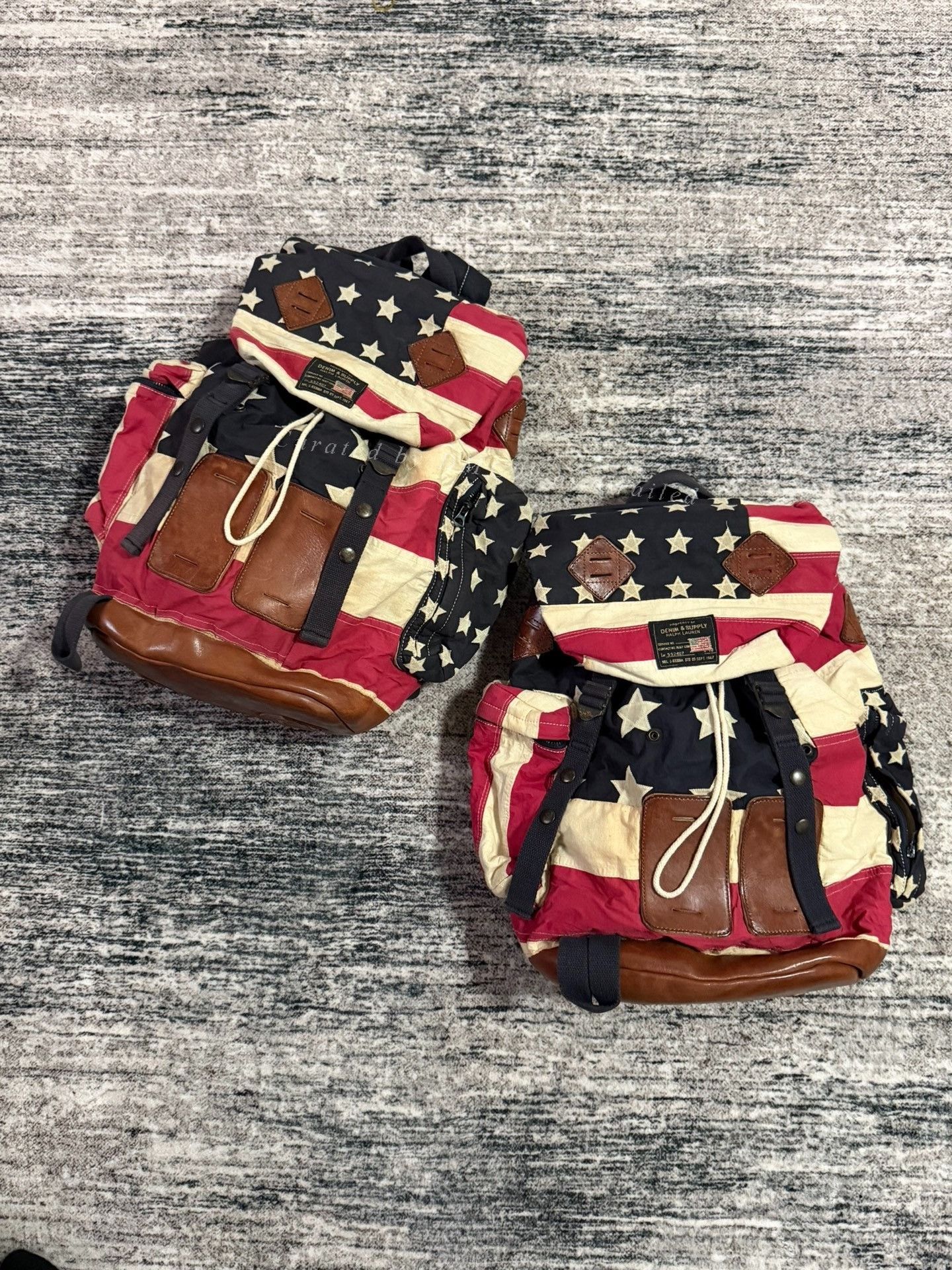 Vintage Vintage Ralph Lauren American Flag Backpack Size ONE SIZE - 1 Thumbnail