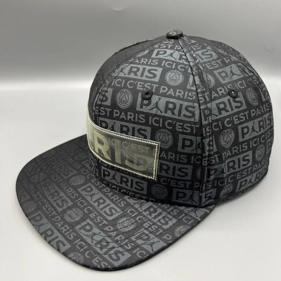 Jordan Brand Air Jordan Hat Men All Over Logo Paris Saint Germain Jumpman Size ONE SIZE - 2 Thumbnail
