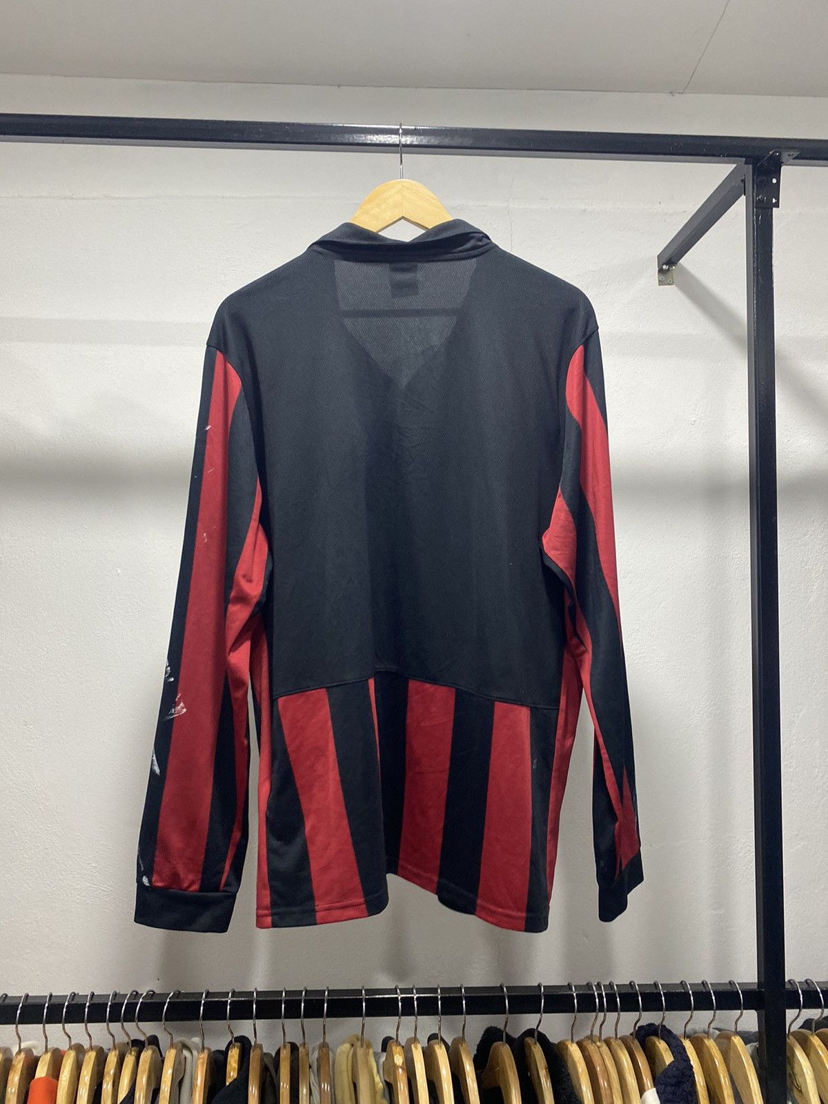 Vintage Sick☠️ Nike AC Milan Paint Bloke Core Jersey Collar Polo Size US L / EU 52-54 / 3 - 11 Thumbnail