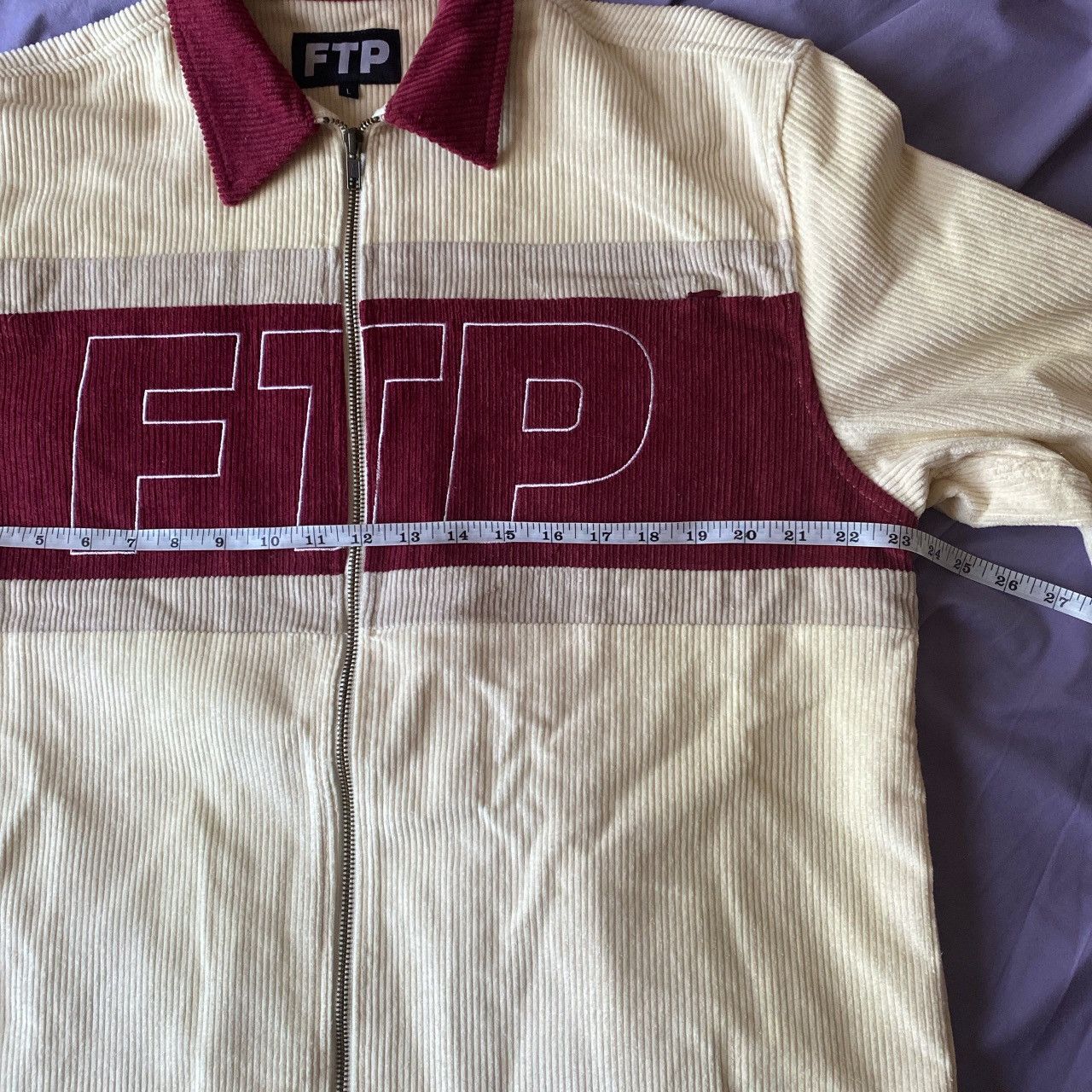Fuck The Population FTP Cream/Maroon Corduroy Jacket Size US L / EU 52-54 / 3 - 5 Thumbnail
