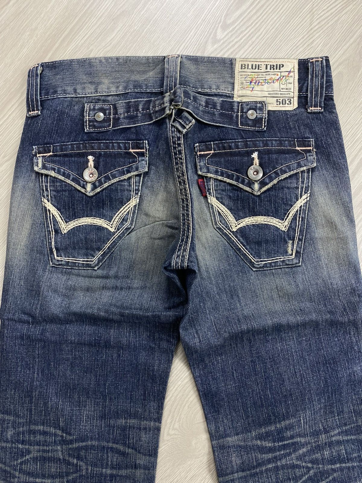 If Six Was Nine Vintage Edwin 503 Whiskered Punk Grunge Lgb Flared Jeans Size US 29 - 16 Thumbnail