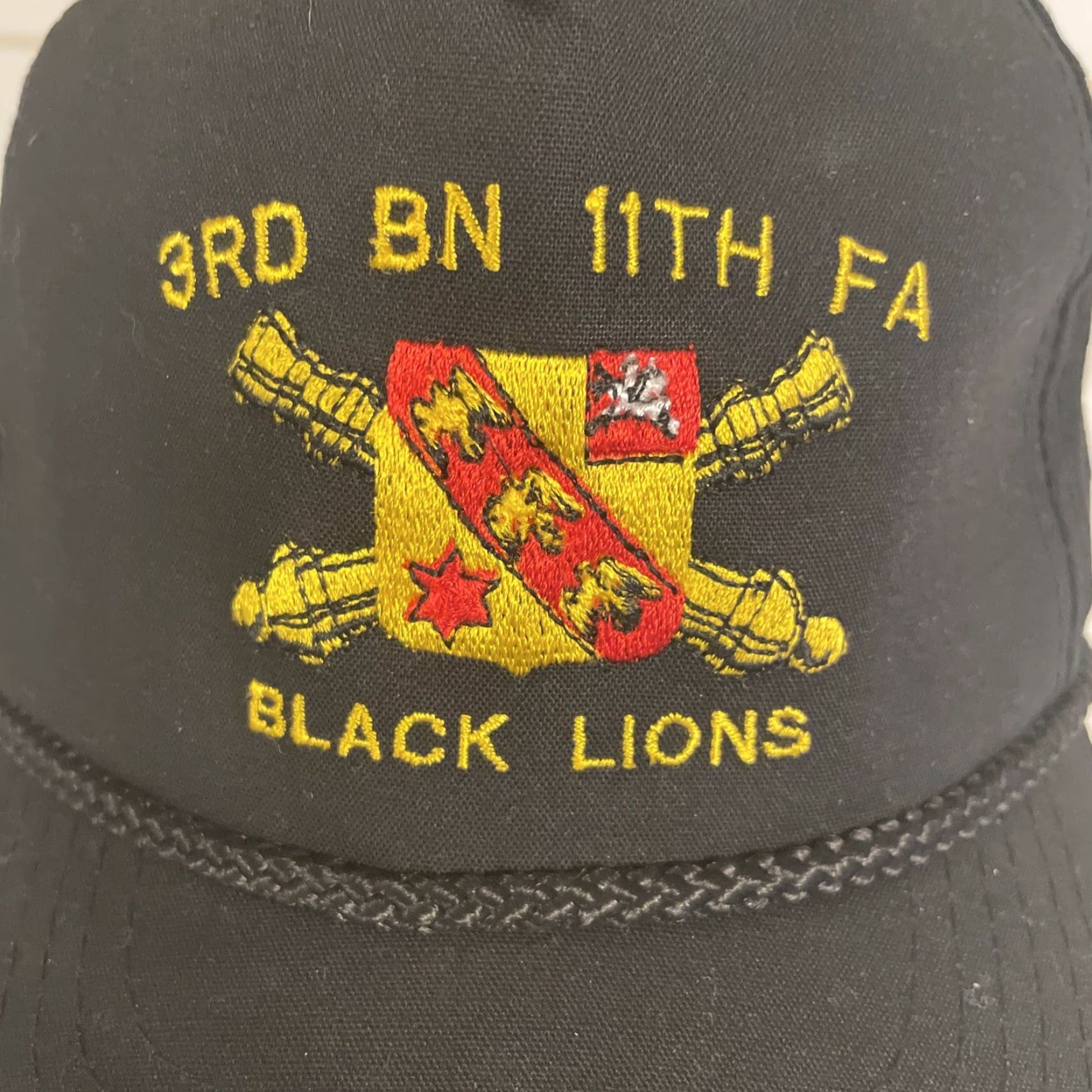Vintage YoungAn Military 3rd BN 11th FA Black Lion Embroidered Adjustable Hat Cap VtG Men Women Baseball Cap Size ONE SIZE - 2 Thumbnail