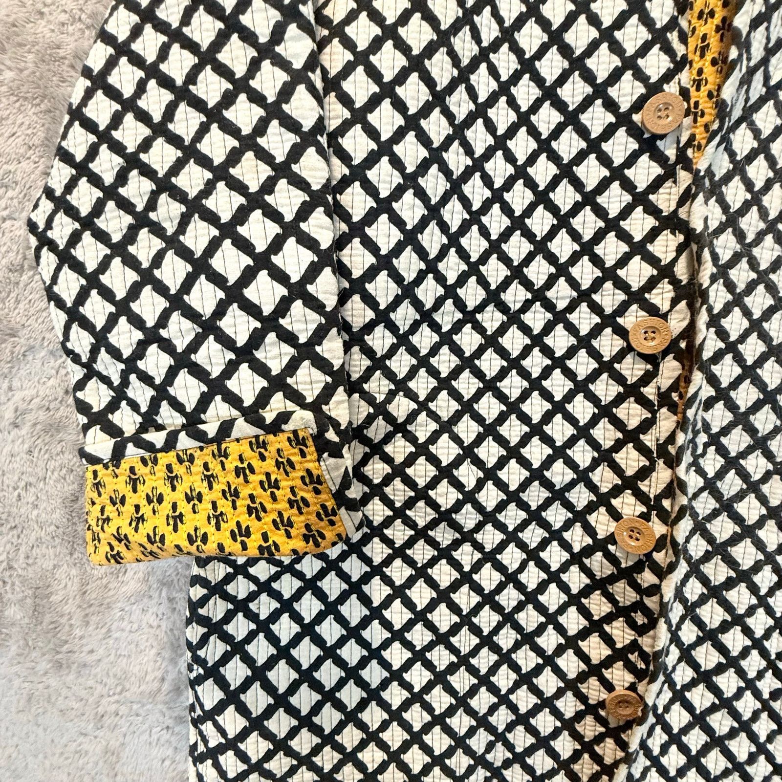 Other African Reversible Quilted Long Duster Overcoat Trench Coat Size M / US 6-8 / IT 42-44 - 9 Thumbnail