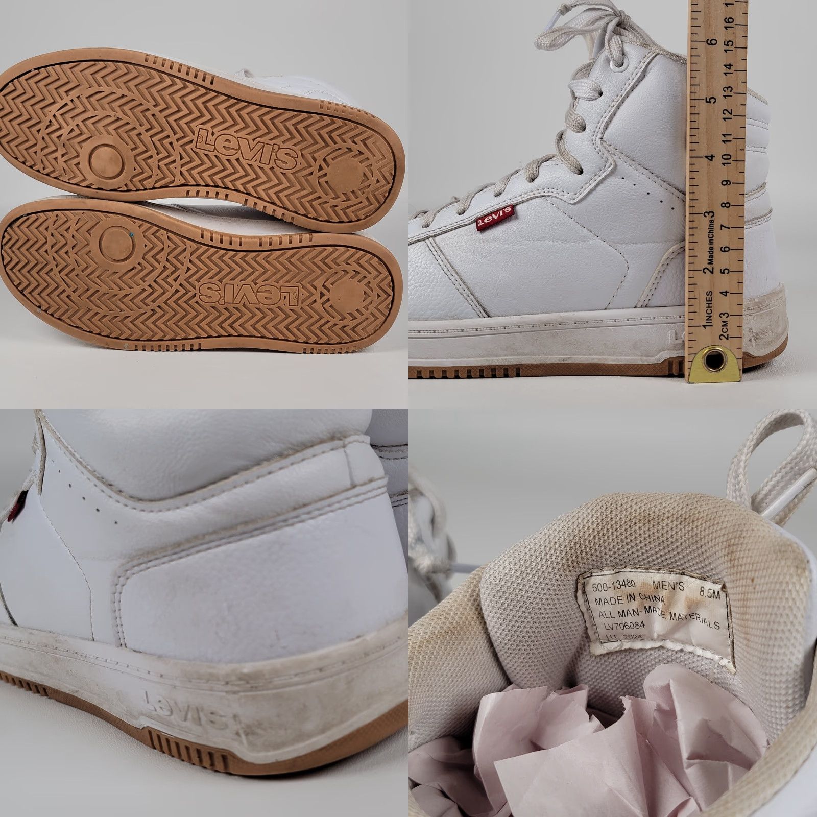 Levi's Levi's Sneaker Men Drive Hi Casual White 8.5 M Shoes Size US 9 / EU 42 - 8 Thumbnail