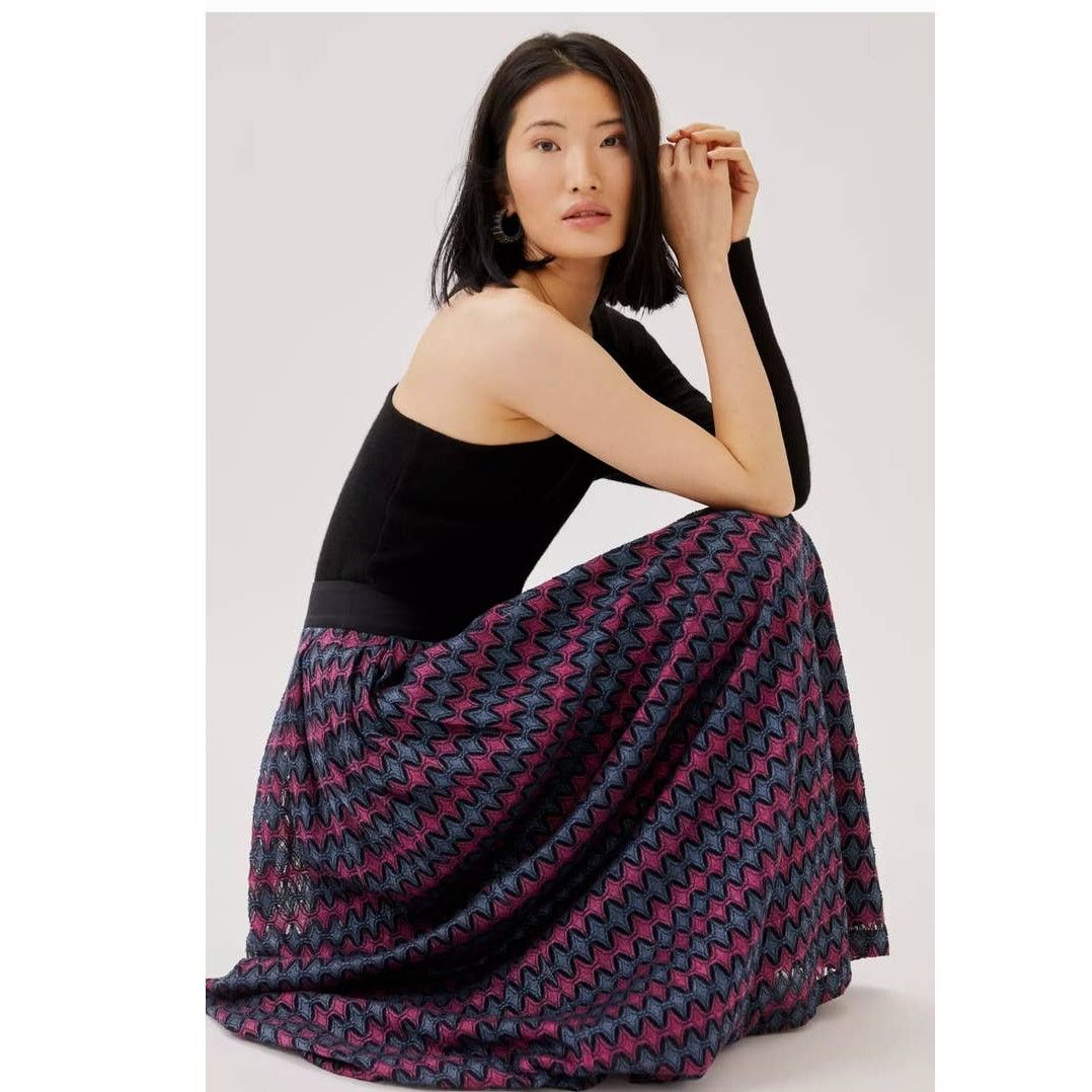 Anthropologie New Anthropologie Let Me Be Textured Maxi Skirt $160 SMALL Size 28" / US 6 / IT 42 - 1 Thumbnail