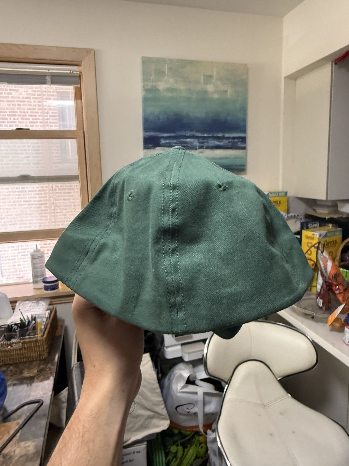 HIDDEN Hidden NY Green Leaf Fitted Hat Size ONE SIZE - 4 Thumbnail