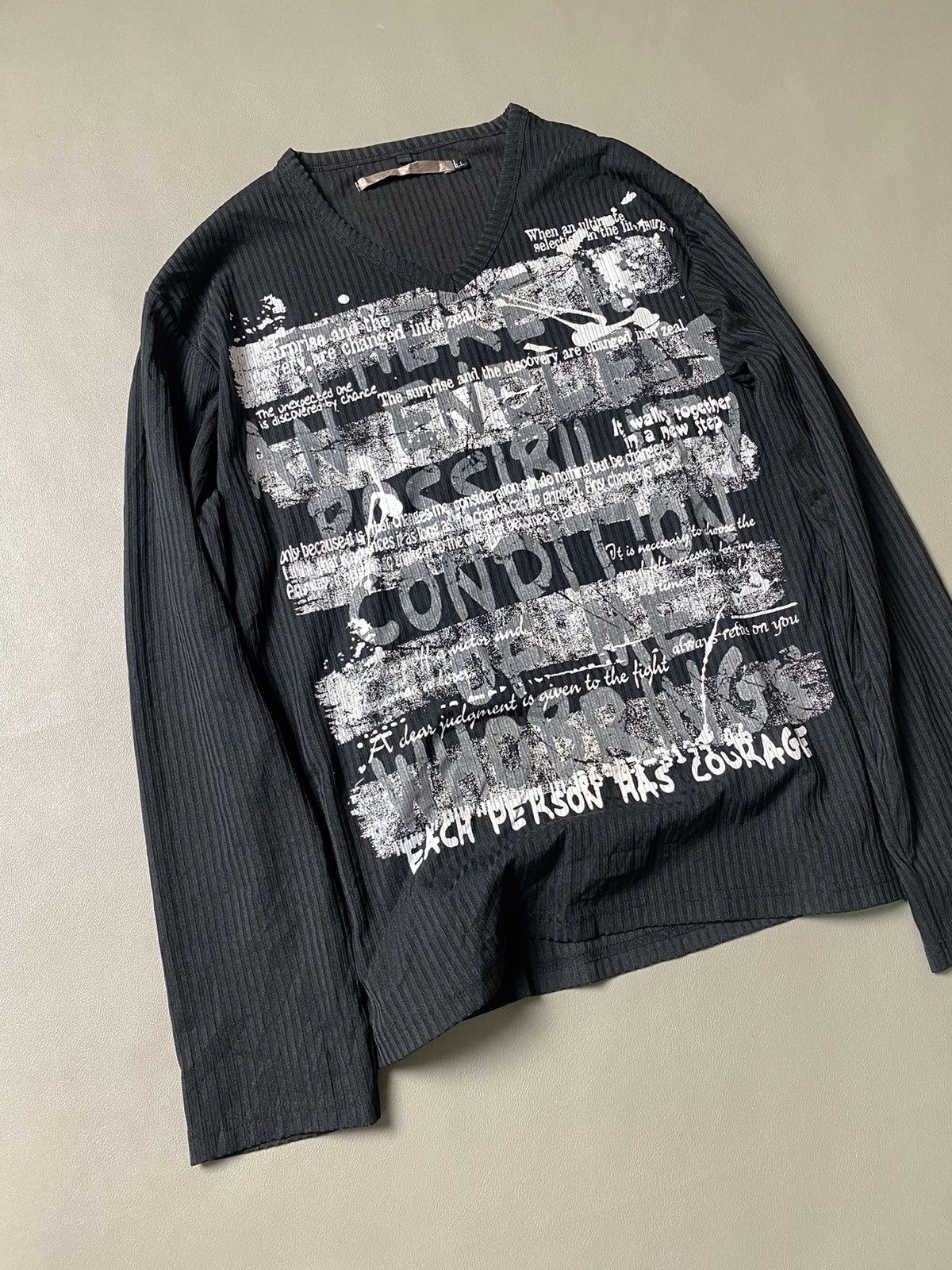 14th Addiction × KMRii × Yasuyuki Ishii Black Label Poem Punk Seditionaries Longsleeve Size US L / EU 52-54 / 3 - 2 Thumbnail