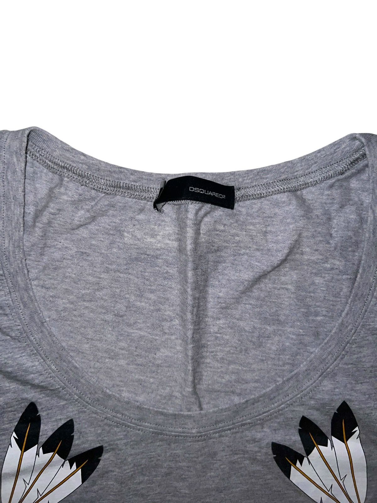 Dsquared2 Dsquared2 feather graphic grey tee t shirt Size XS / US 0-2 / IT 36-38 - 2 Thumbnail