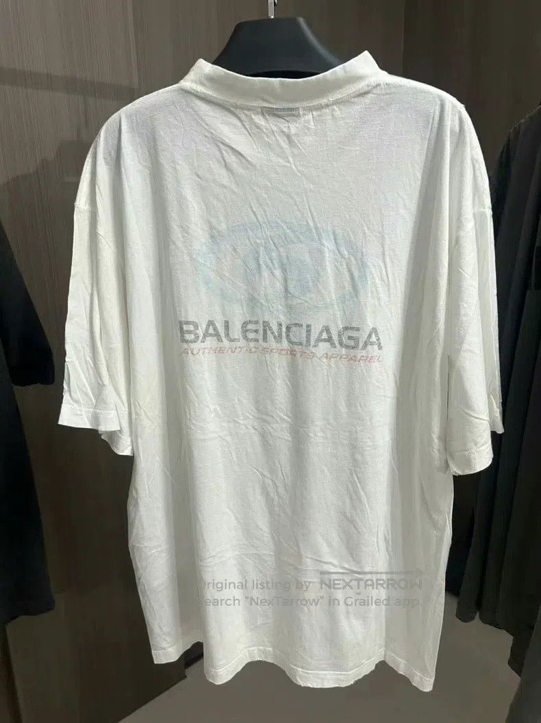Other Balenciaga White Wave Blurred Short Sleeve Size US L / EU 52-54 / 3 - 4 Thumbnail