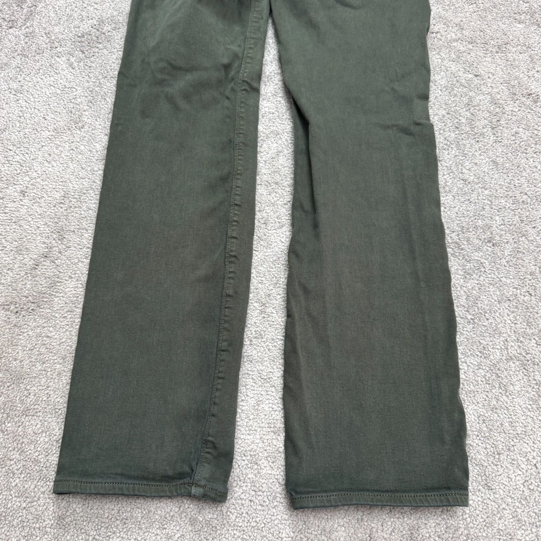 Lands' End Lands' End Womens Jeans 4 Green Denim Stretch 7/8 Mid Rise Slim Straight 30 in Inseam 5-Pocket 26 in Waist Cotton Blend Birthday? (No) Size 27" / US 4 / IT 40 - 4 Thumbnail