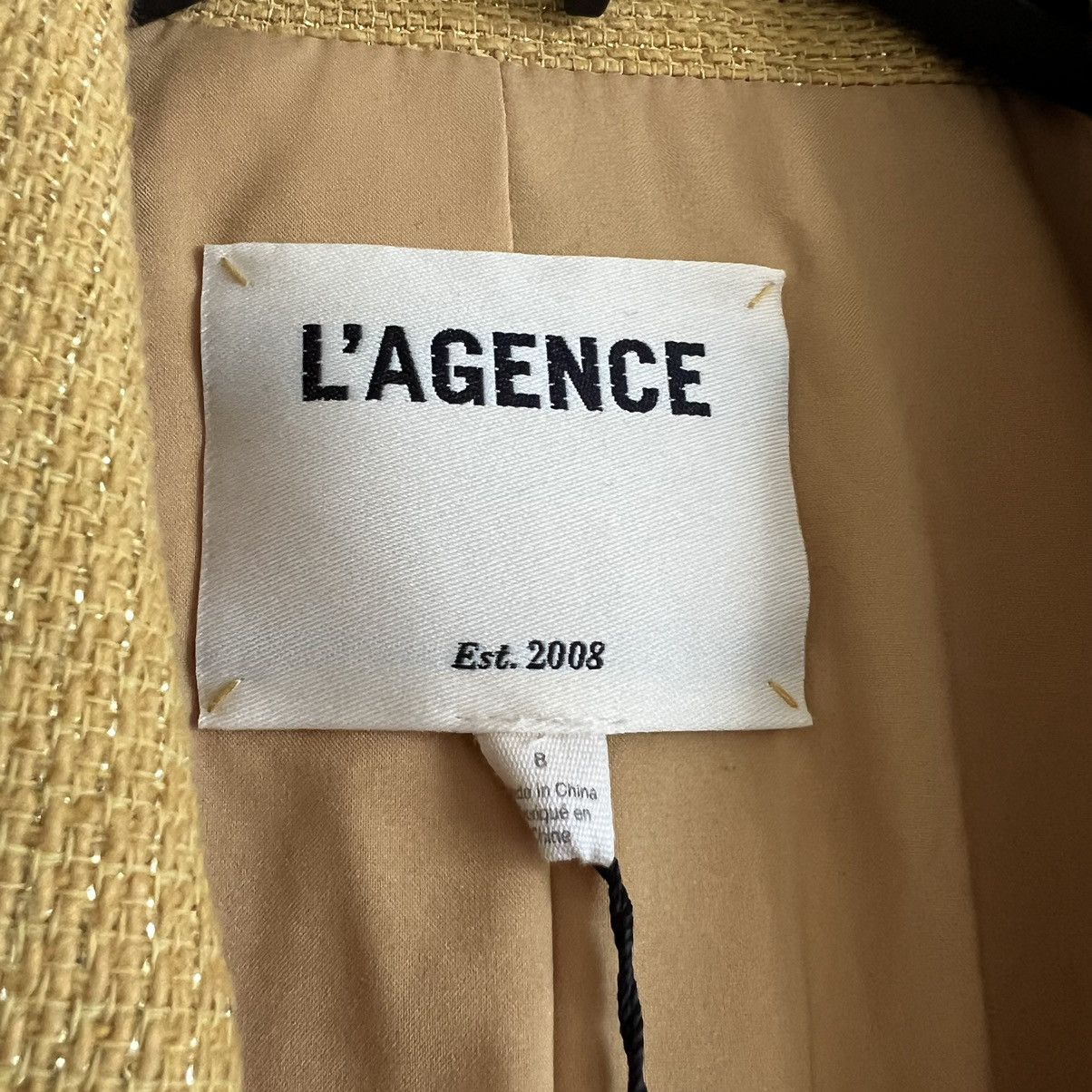L'AGENCE L'agence Brooke Crop Blazer (citrine gold) size 8 Size M / US 6-8 / IT 42-44 - 4 Thumbnail