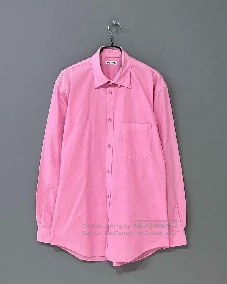 Balenciaga Balenciaga Back Logo Long Sleeve Shirt Size XS / US 0-2 / IT 36-38 - 1 Thumbnail