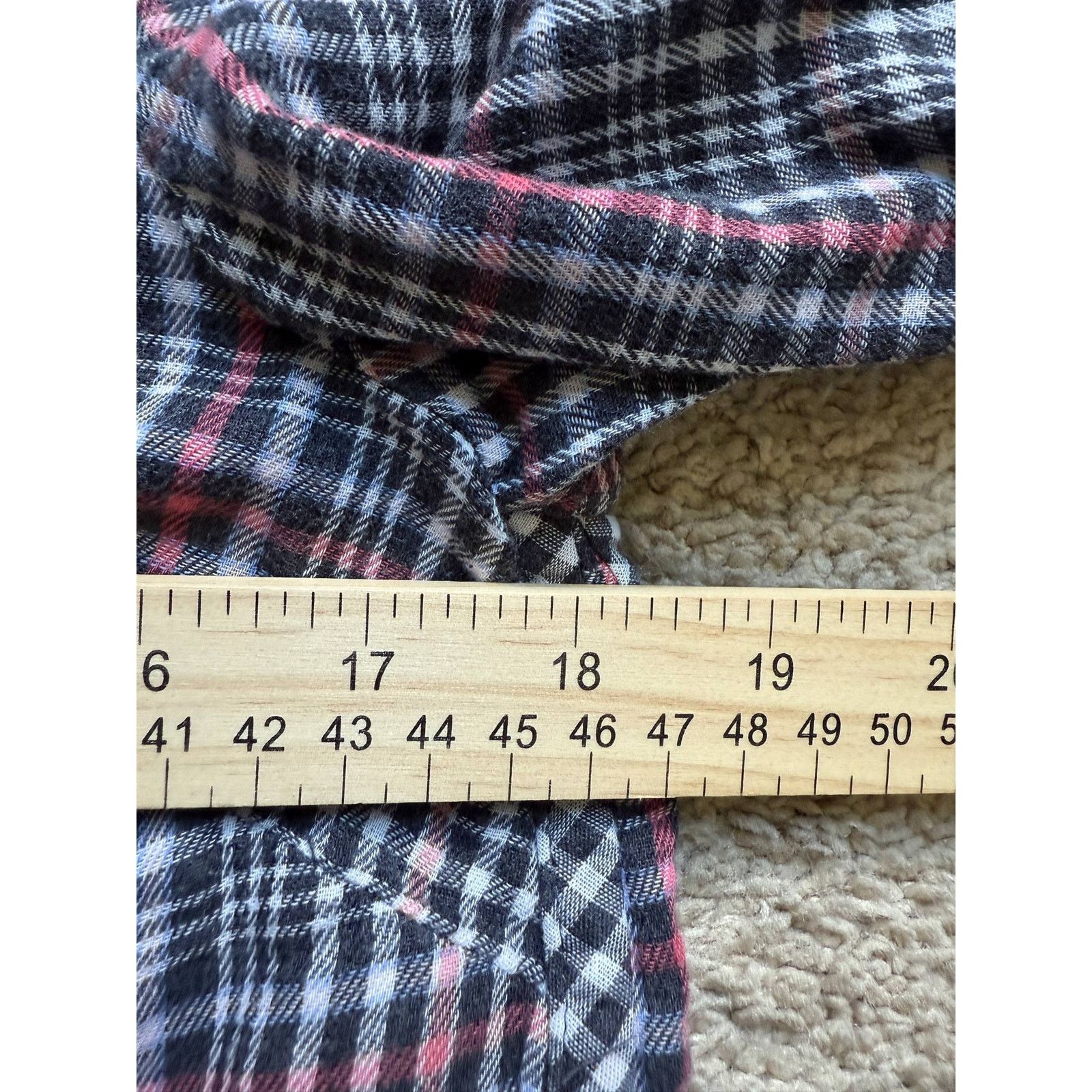 Other J. Jill Gingham Plaid Flannel Button-Up Shirt Black/White S Size S / US 4 / IT 40 - 9 Thumbnail