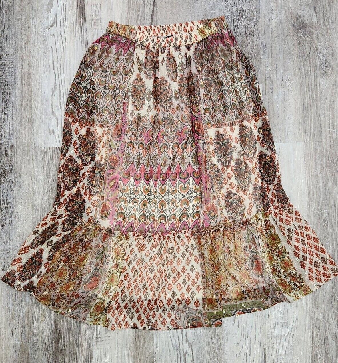 Kiko Kostadinov RD KOKO Skirt Small Lined Elastic Waist Tiered Shimmer Size 28" / US 6 / IT 42 - 1 Thumbnail