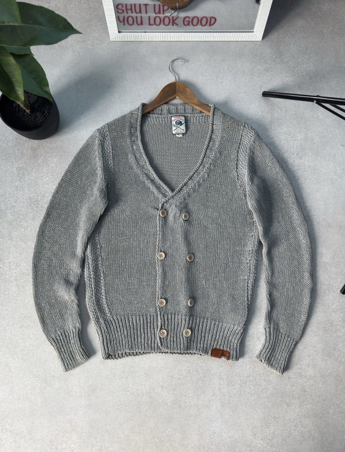 Diesel Vintage Diesel Tricot & Co. Knitted Cardigan Button Sweater Size US M / EU 48-50 / 2 - 1 Thumbnail