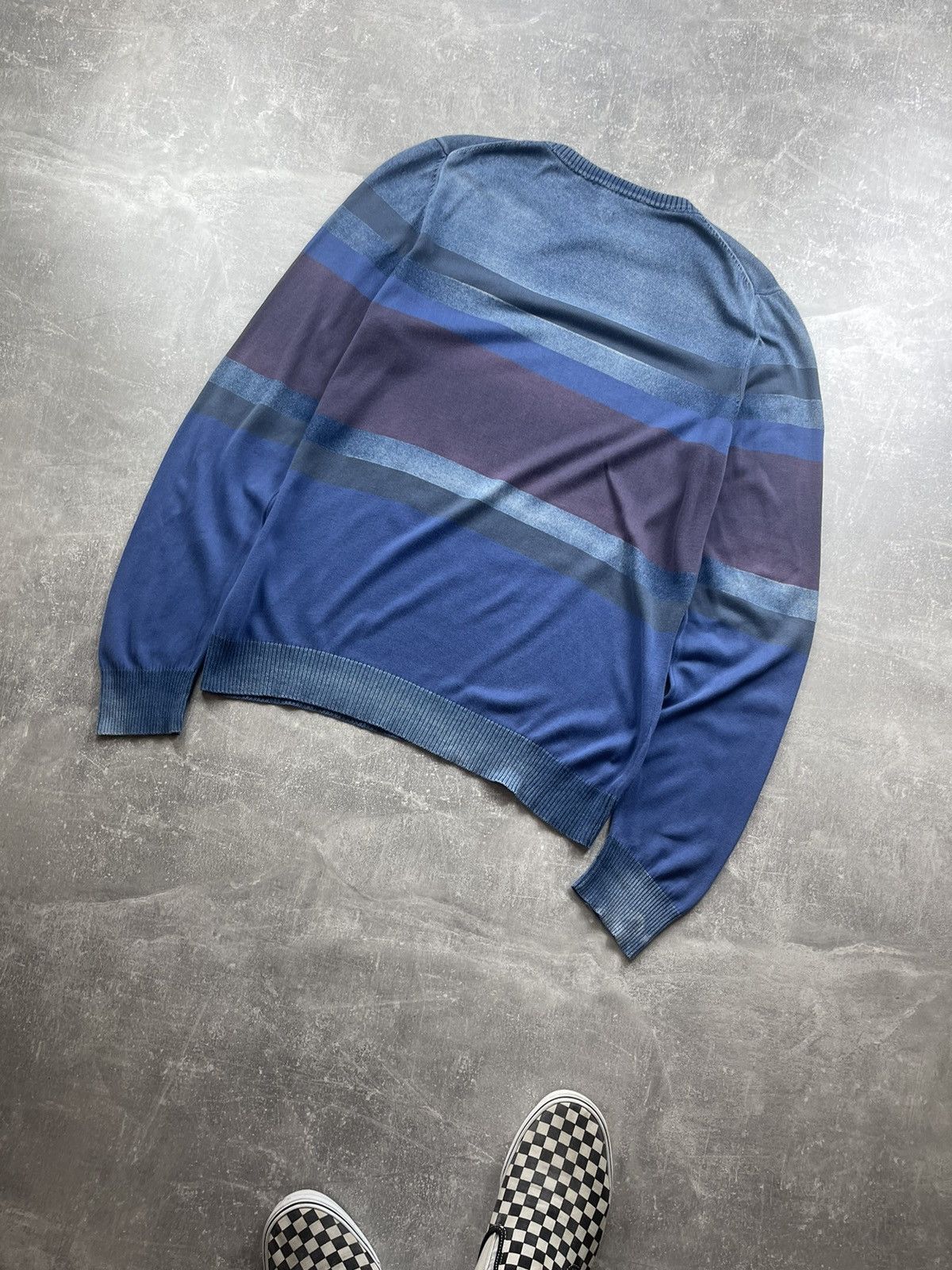 Diesel × Vintage Diesel Made in Italy Vintage Y2K Graphic Striped Sweater Size US XL / EU 56 / 4 - 6 Thumbnail