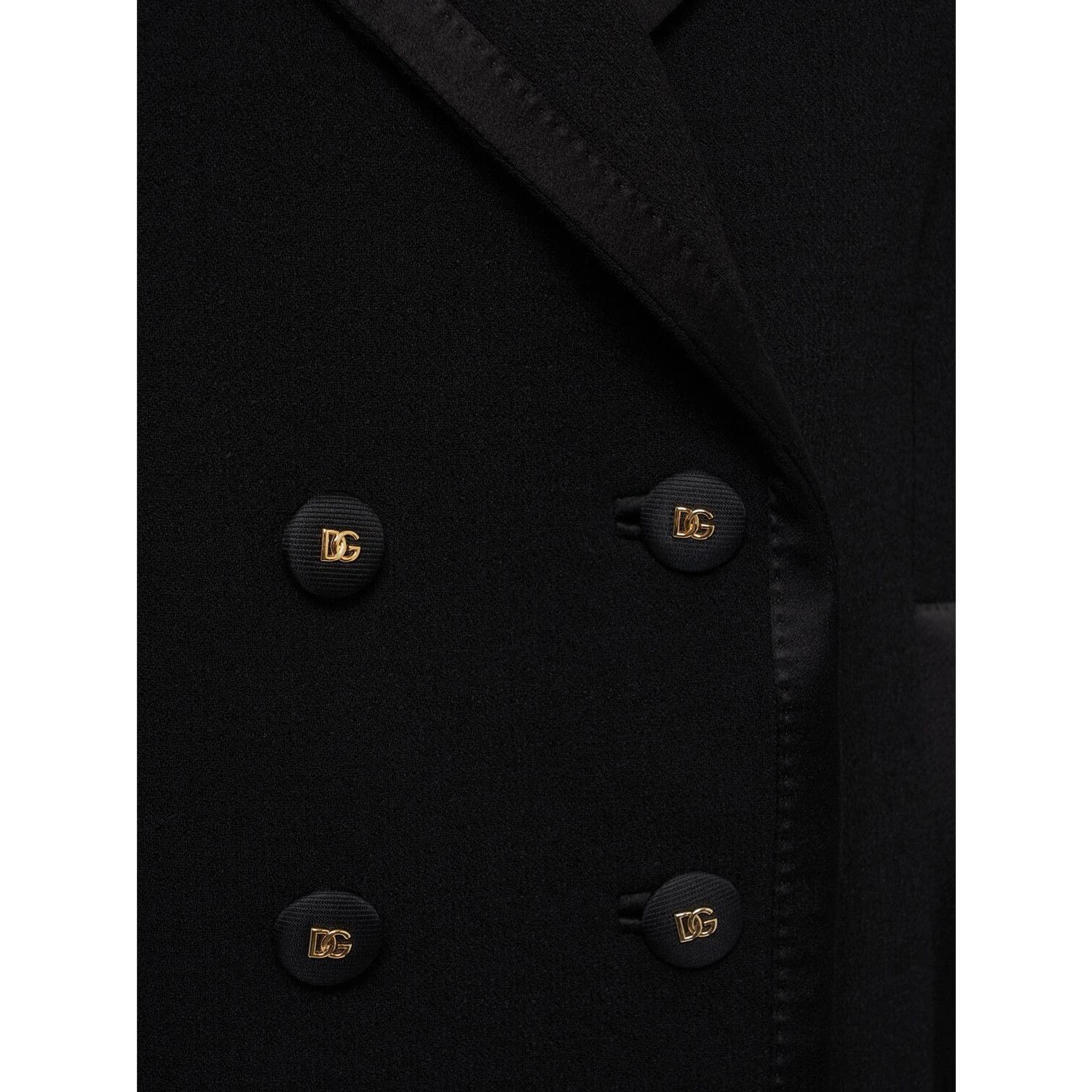 Dolce & Gabbana DOLCE&GABBANA Black Wool Double Breasted Jacket New & Authen Size XS / US 0-2 / IT 36-38 - 3 Thumbnail