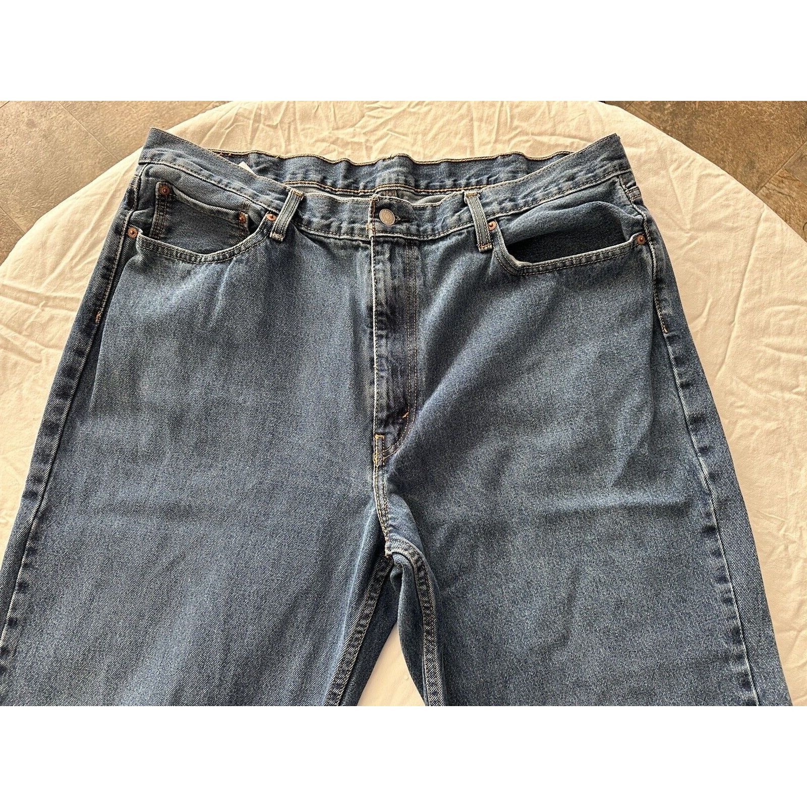 Levi's LEVIS 550 relaxed, 42x32 Dark Blue Wash, Cotton 2019 *CLEAN Size 42" / US 20 - 10 Thumbnail