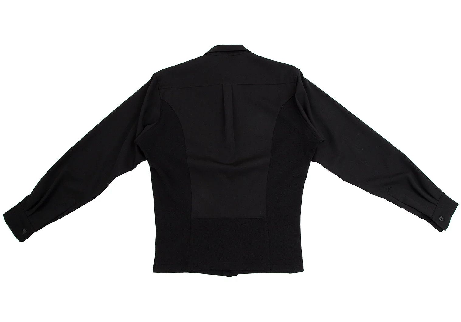 Yohji Yamamoto Yohji Yamamoto Ribbed Cuff Knit Wool Shirt Size US M / EU 48-50 / 2 - 12 Thumbnail