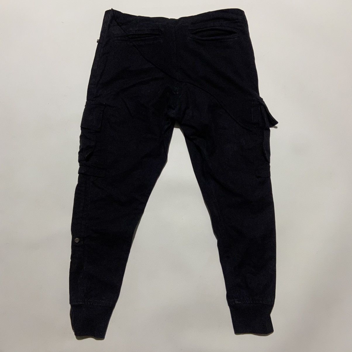 Greg Lauren SS17 Greg Lauren - Black Fleece/Tent Slim Cargo Lounge Pants Size US 36 / EU 52 - 12 Thumbnail