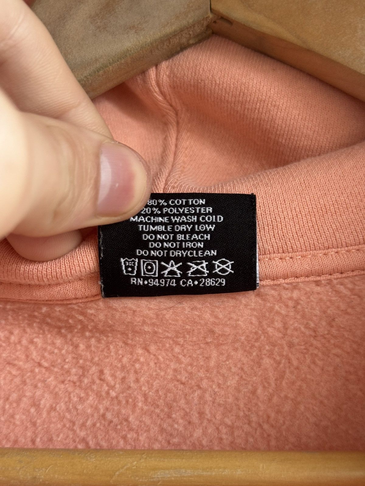 Stussy Stussy peach zip hoodie 00,s Size US L / EU 52-54 / 3 - 13 Thumbnail