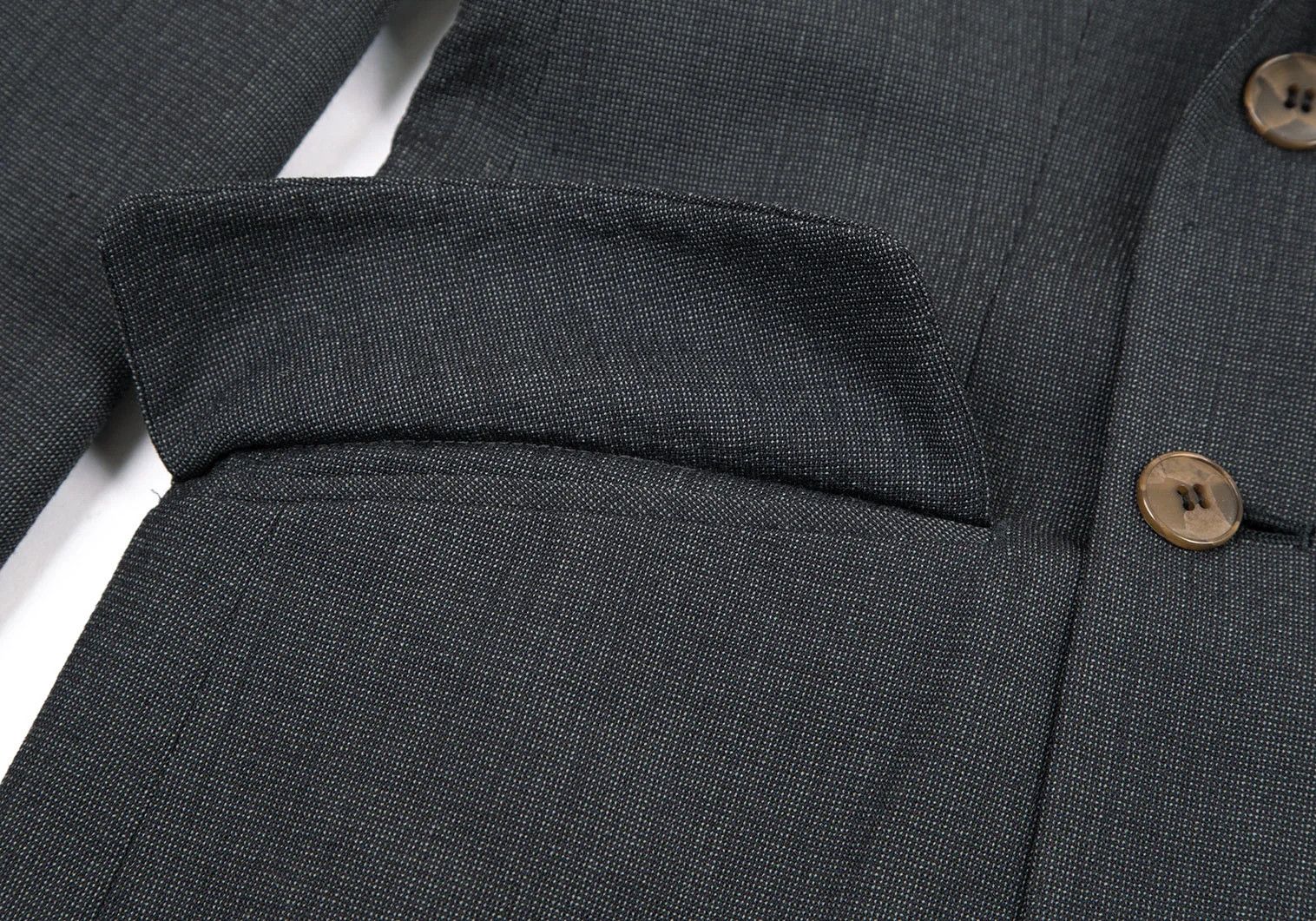 Jean Paul Gaultier Charcoal Double-Breasted Jacket with Kanji Print Size US M / EU 48-50 / 2 - 10 Thumbnail