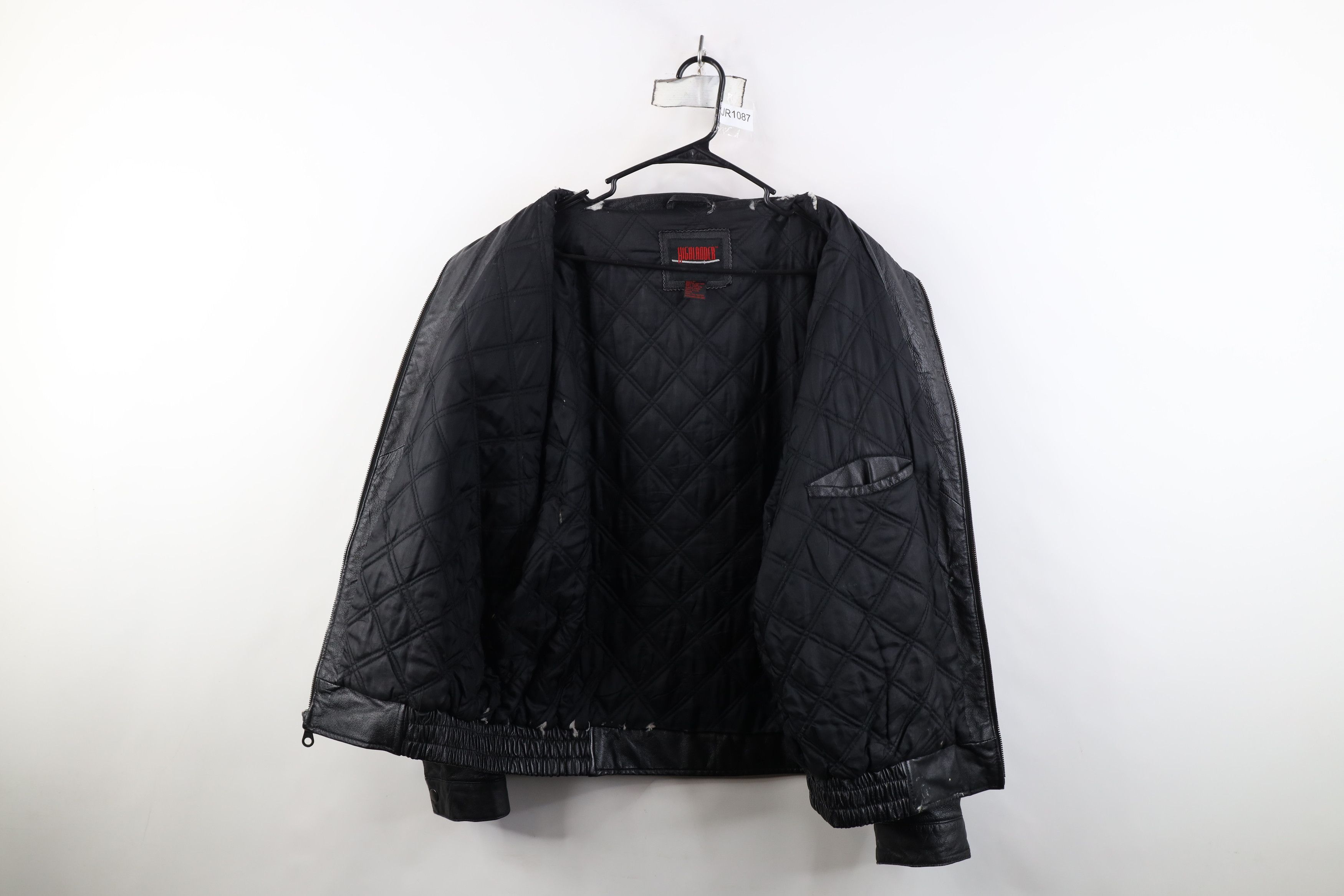 Vintage Vintage 90s Highlander Movie Leather Bomber Jacket Size US XL / EU 56 / 4 - 10 Thumbnail