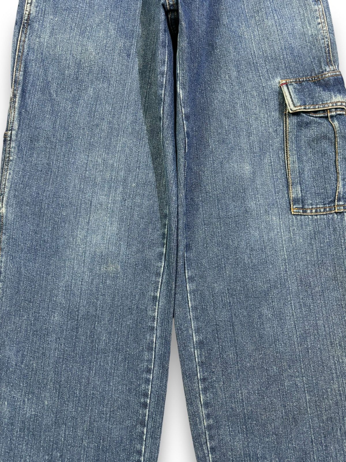 Airwalk Vintage Airwalk Blue Wash Faded Baggy Carpenter Cargo Jeans Size US 31 - 7 Thumbnail