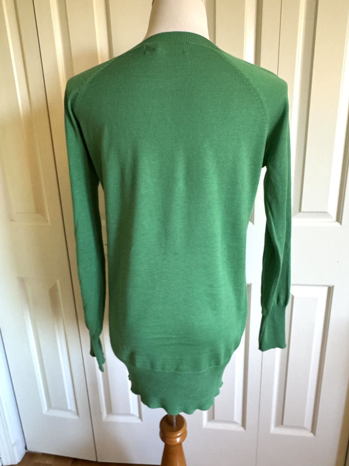 Zara ZARA Women Green Silk Blend Knit Long Pullover M Size M / US 6-8 / IT 42-44 - 2 Thumbnail