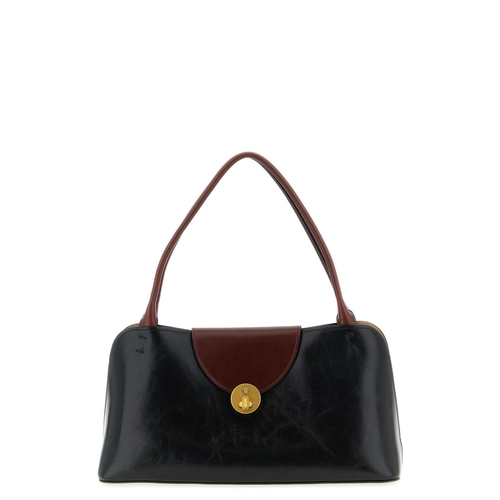 Versace VERSACE Vivian Medium Black Patent Leather Shoulder Bag New Size ONE SIZE - 1 Thumbnail