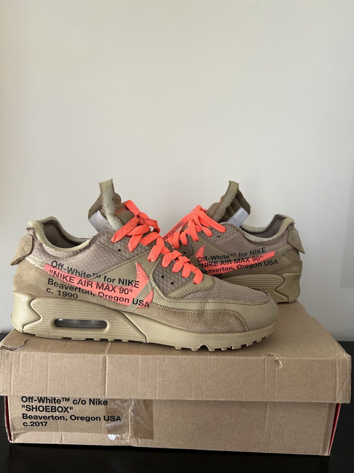 Nike × Off-White Nike Off White Airmax 90 Desert Ore Size US 9 / EU 42 - 6 Thumbnail