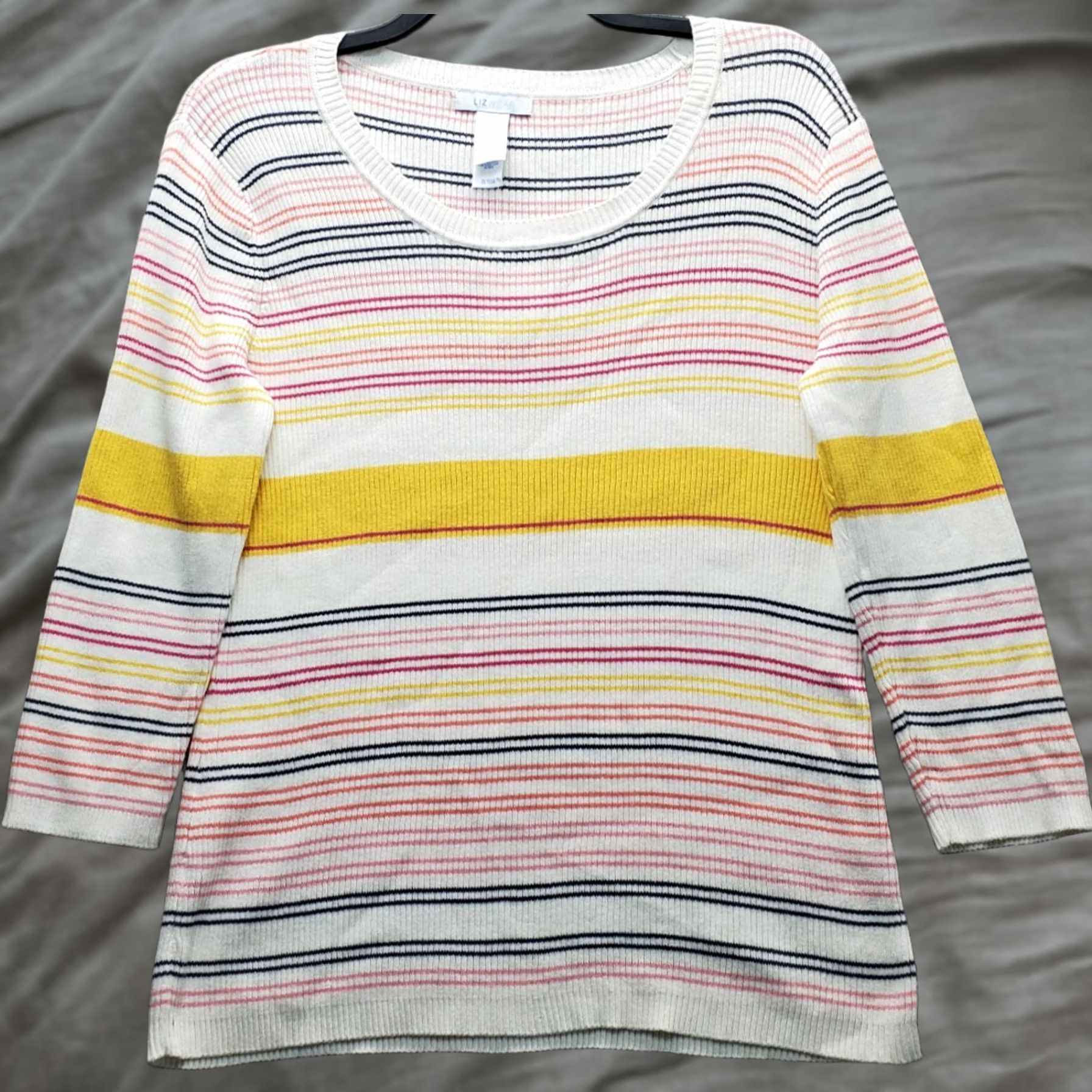 Vintage Liz Wear Sweater Womens XXL Multi Ribbed Knit Long Sleeve Pullover Size XXL / US 16-18 / IT 52-54 - 1 Thumbnail