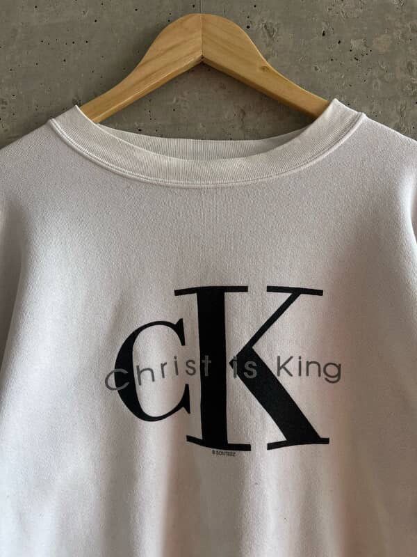 Vintage Calvin Klein Jesus "Christ is King" Crewneck Size US L / EU 52-54 / 3 - 2 Thumbnail